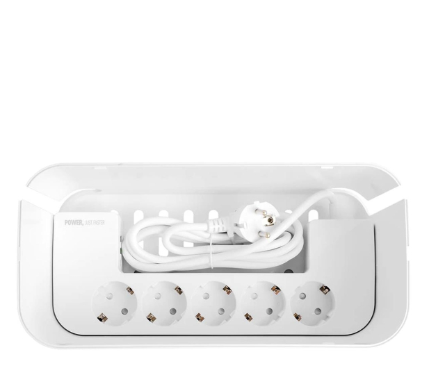 Spacetronik Organizer BOX stacja ładowania z listwą 5xAC 3xUSB - 1169723 - zdjęcie